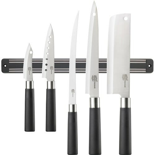 komplet noże kuchenne z listwą magnetyczną